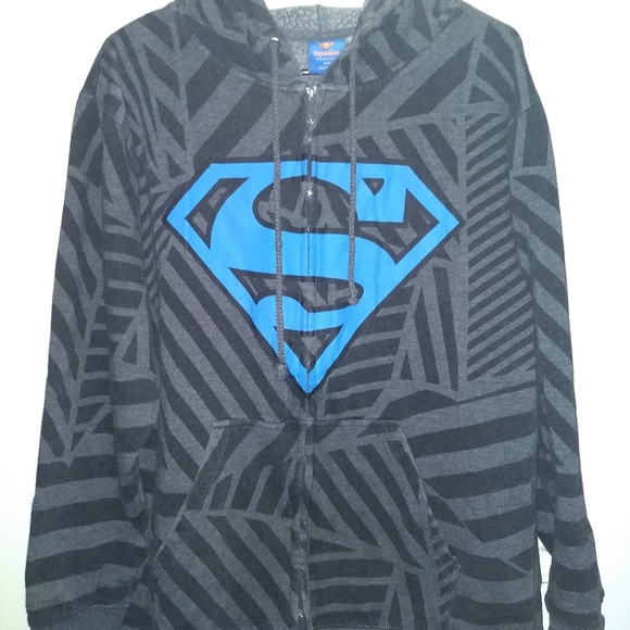 DC Comics Other - SUPERMAN HOODIE - Zip-Up Sweatshirt - Comic Logo DC Comics Other - SUPERMAN HOODIE - Zip-Up Sweatshirt - Comic Logo